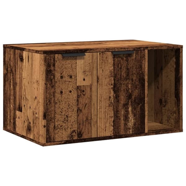 vidaXL Kissanhiekkalaatikon kotelo vanha puu 80x50x45 cm tekninen puu