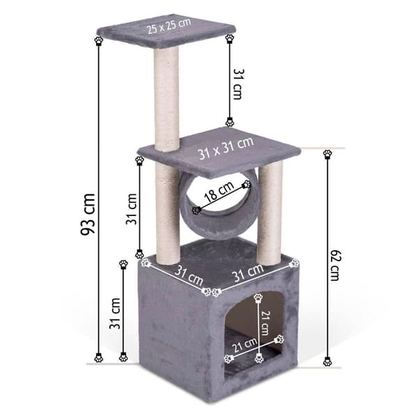 Cat Scratcher 93 cm DR-265 Pethaus lysegrå