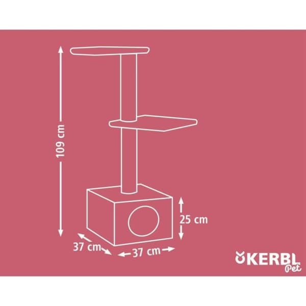 Kerbl Skrapstolpe Venus 109 cm Brun