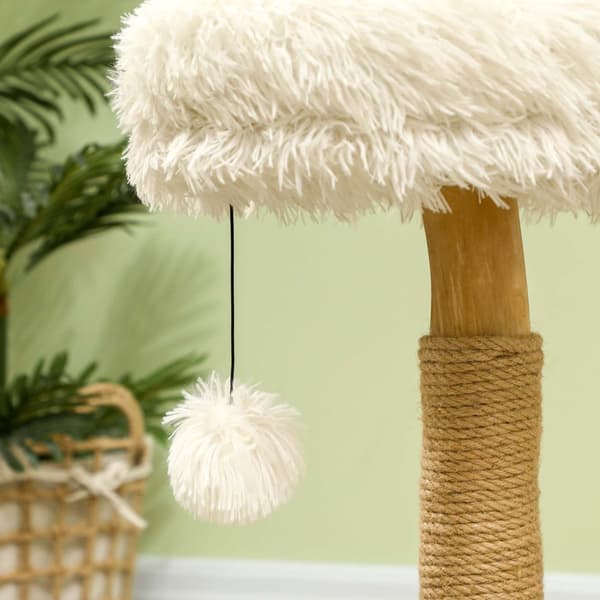 Rootz 24 "Cat Tree - Cat Tower - Scratching Post - Mjuk tvättbar säng - 50 cm x 47 cm x 61,5 cm för katter upp till 5 kg