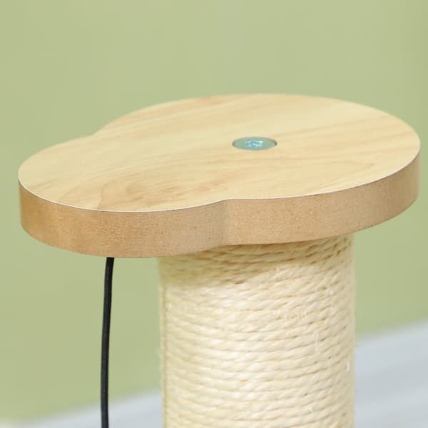 Rootz Cat -radutuspylväs - Sisal Scratch Tower - Play Ball Track - Viihdyttävä 4 -in -1 -suunnittelu - 32 cm x 32cm x 49cm