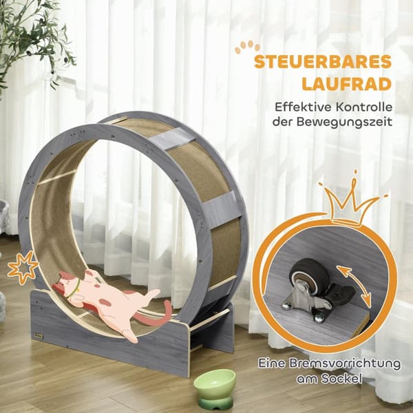 Rootz Cat Wheel - Cat Balance Bike - Cat øvelse Legetøj - sikker bremse - 91 cm x 33,5 cm x 94 cm - Sund aktivitet for katte