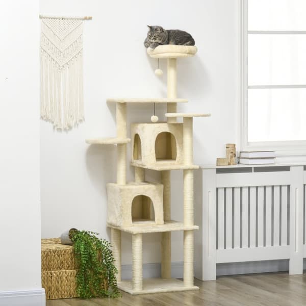 Rootz Cat Tree - Climbing Tree - Scratching Post - Multi -Level Fun - 171cm höjd - 49W x 49d x 171h cm