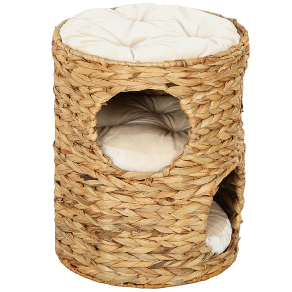 Rootzin naarmuuntuvan tynnyriin torni - kissan huoneisto - kissapuu - viihtyisät luolat - 40 cm x 50 cm x 22 cm - ihanteellinen kissoille 3,5 kg
