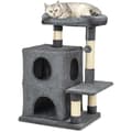 Miniatyrbild 1 av 4: Kattträd - lionto - Höjd 80 cm - Mörkgrå - Mjuk plysch - Sisal