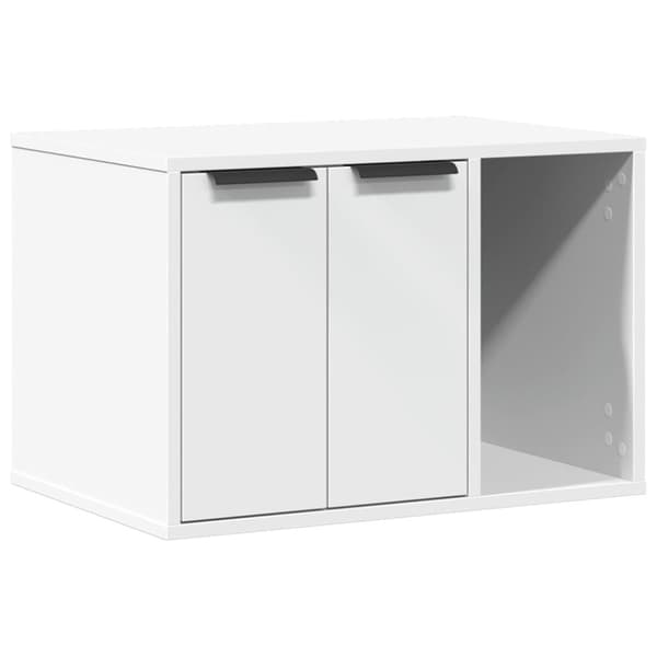 vidaXL toiletskjuler til kattebakke 60x40x40 cm konstrueret træ hvid