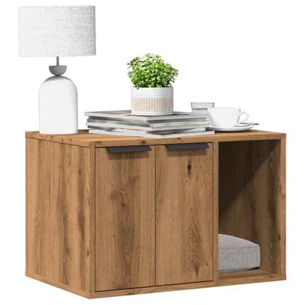 vidaXL toiletskjuler kattebakke 60x40x40 cm konstrueret træ kunsteg