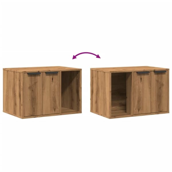 vidaXL Skap til kattetoalett artisan eik 60x40x40 cm konstruert tre