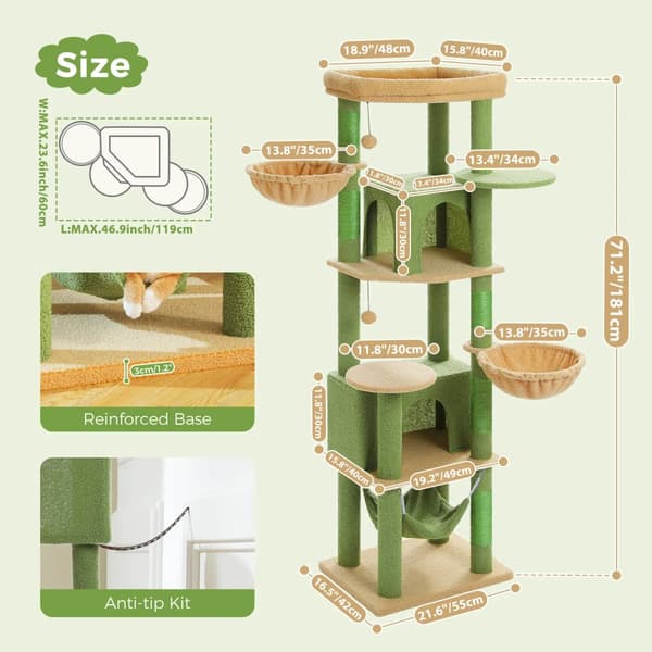 Luksus Kattekradse, Ekstra-Stort Topperch, Dobbelt Rummelige Condos,XL, AMT0304GN