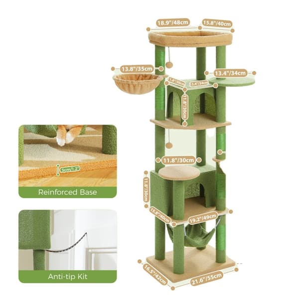 Luksus Kattekradse, Ekstra-Stort Topperch, Dobbelt Rummelige Condos,XL, AMT0304GN