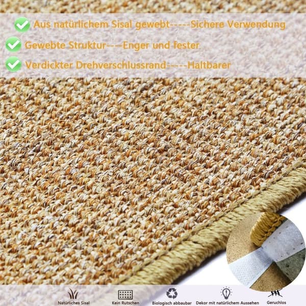 Klösmatta för katter, naturligt klösbräde, jute-klösmatta, hållbara kattmöbler, golvmatta, jutematta
