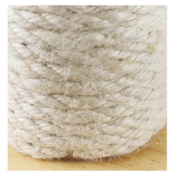 TD® Natural Sisal Beige Kattträdstolpe Husdjurstillbehör Djuraffär Höjd 35 cm x 6 Träfärg