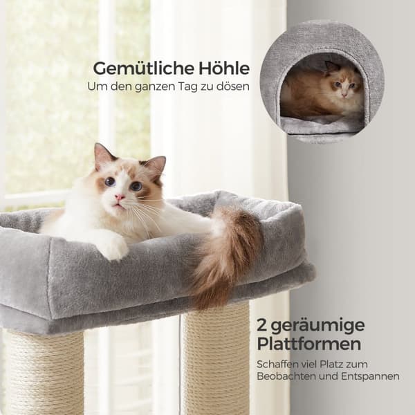Scratching Post - Med selvvarmende tæpper, blødt polstring