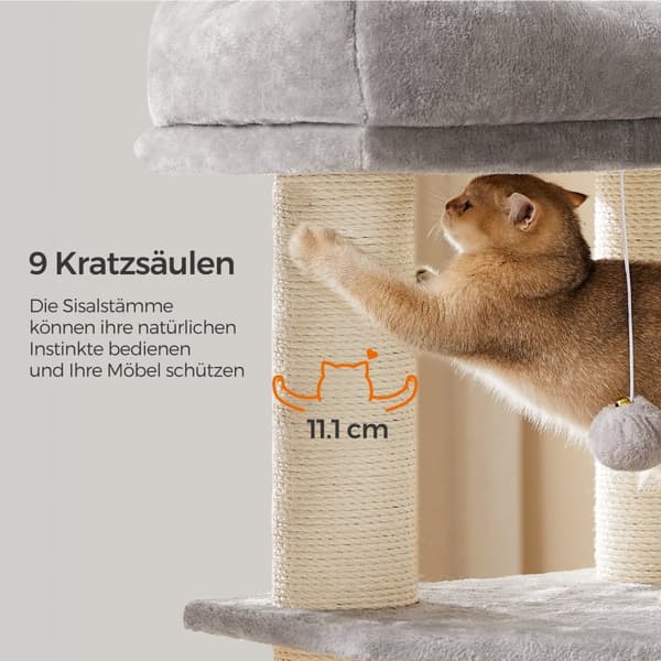Scratching Post - Med selvvarmende tæpper, blødt polstring