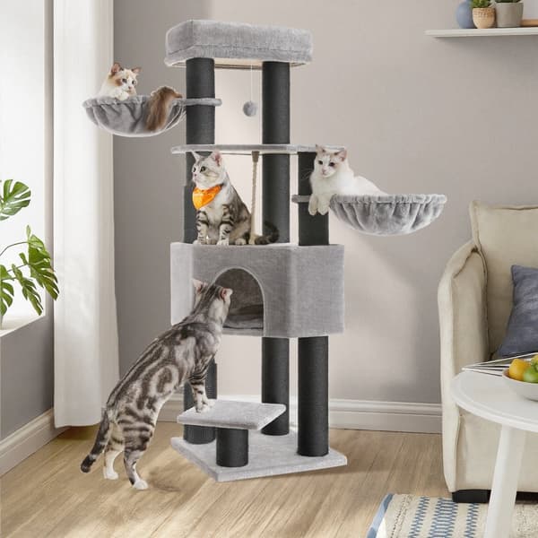 Scratching Post - Med selvvarmende tæpper, blødt polstring