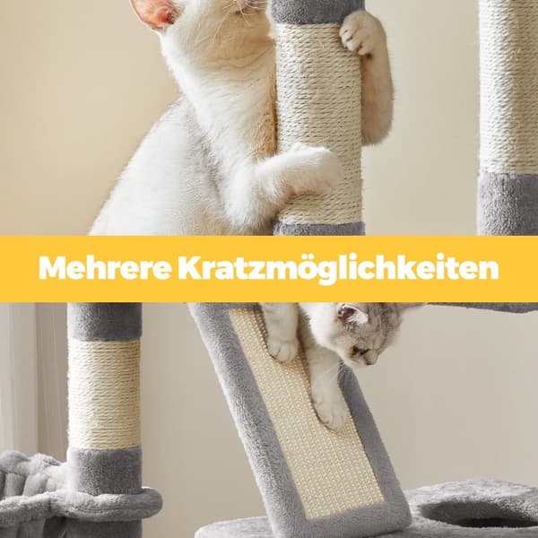 Scratching Post 206 cm - XXL - med 13 skrapstolpar - Multilevel Cat Furniture