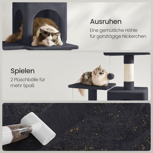 Scratching Post - Cat Scratching Post 143 cm - Flere etager - Grå