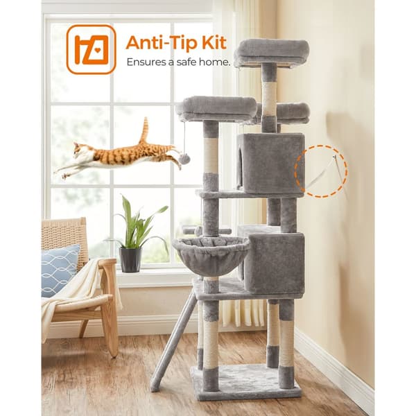 Scratching Post XXL - 168 cm hög - ljusgrå