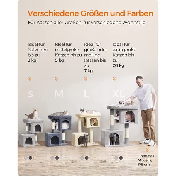 Kradsetræ, Feandrea, 40x30x67 cm, Beige.