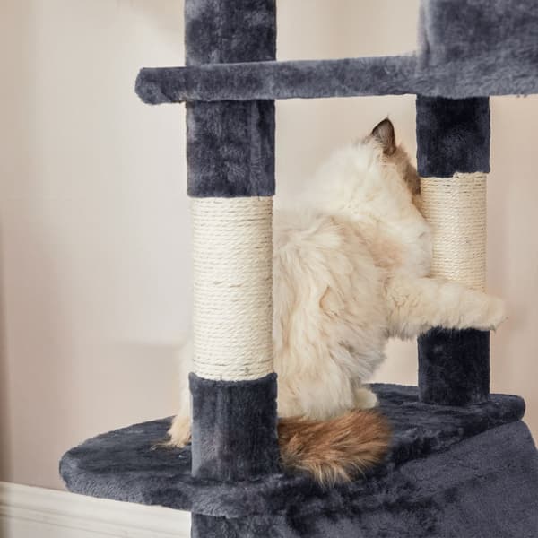 Kradsetræ, Feandrea, XL-Katte træ, 206 cm, Røggrå