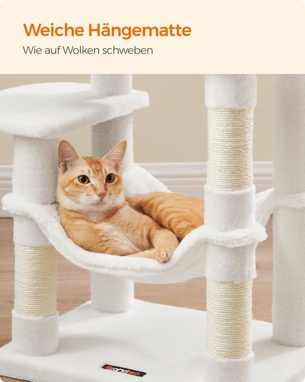 Katte træ, Feandrea, 45x35x112 cm, Lys Grå