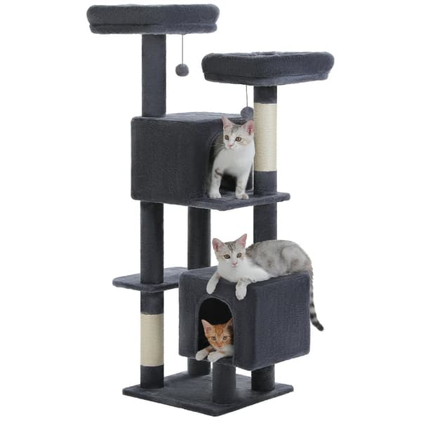 Kattträd, Fyratierad Design, Mysiga Lgh,AMT0292DGY, L