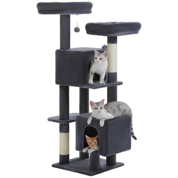 Kattträd, Fyratierad Design, Mysiga Lgh,AMT0292DGY, L