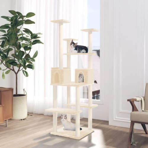 Klösträd med sisalpelare gräddvit 167 cm