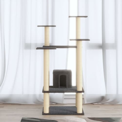 Klösträd med sisalpelare mörkgrå 110 cm