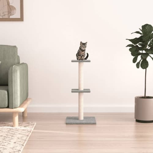 Klösträd med sisalpelare ljusgrå 73 cm