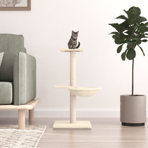 Klösträd med sisalpelare gräddvit 72 cm