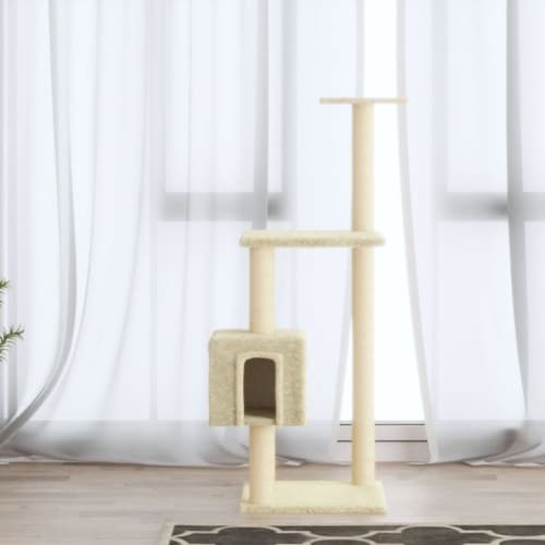 Klösträd med sisalpelare gräddvit 104 cm