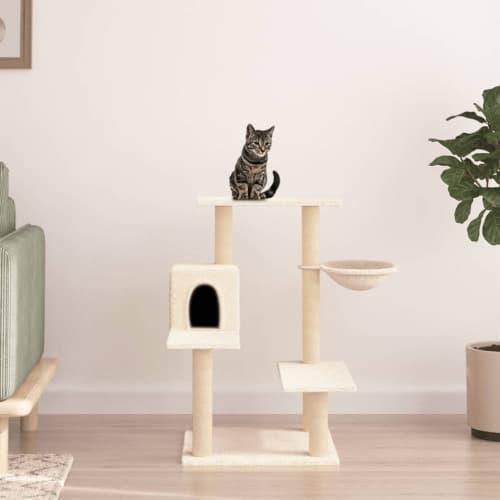 Klösträd med sisalpelare gräddvit 82,5 cm