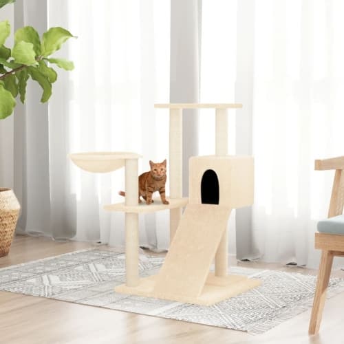 Katträd med klöspelare sisal gräddvit 82 cm