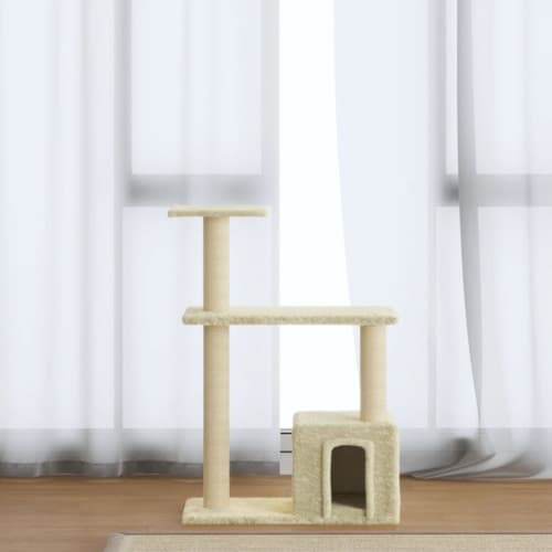 Klösträd med sisalpelare gräddvit 70 cm