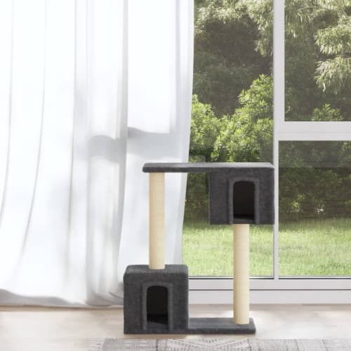 Klösträd med sisalpelare mörkgrå 60 cm