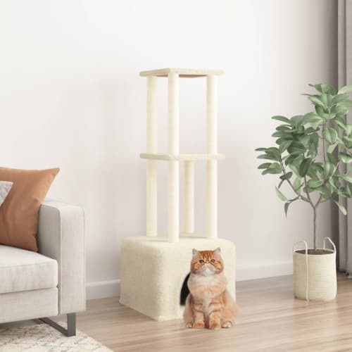 Klösträd med sisalpelare gräddvit 133,5 cm