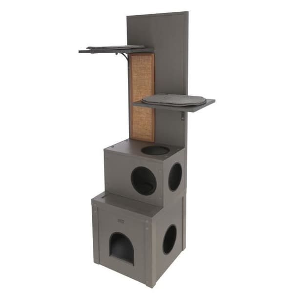 ECO Cat Playhouse 42x42x152,5cm - Grå