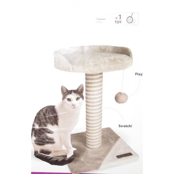 Kattträd - Flamingo Pet Products - Clark - 30 x 30 x 45 cm - Grå - Liten