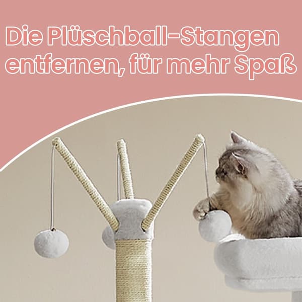 Krabpaal met kattenbakkast, 151cm hoog, 2-in-1 krabpaal