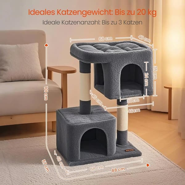 101 cm hög repor med skrapning av krabba polplattform