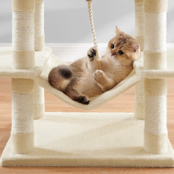 Stor Katte Træ, Feandrea PCT165G01, 55x45x168 cm, Beige