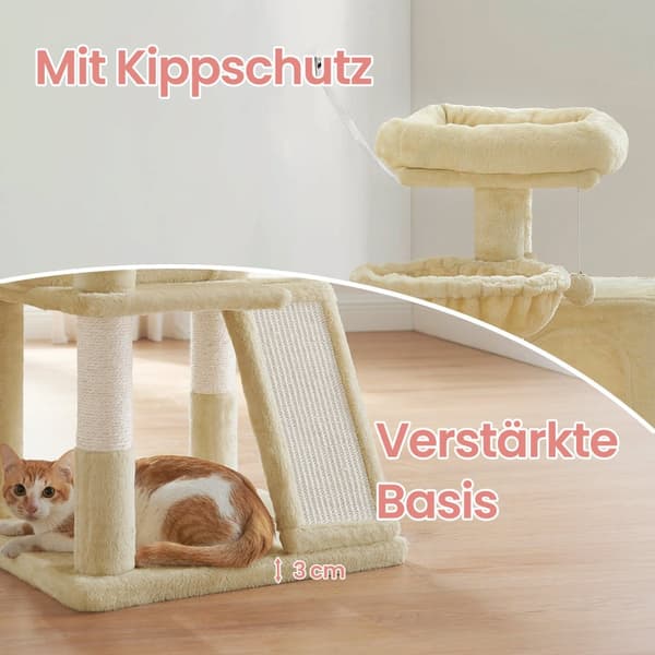 Klöspelare, Feandrea PCT51W, 48.1x48.1x96.1 cm, Beige