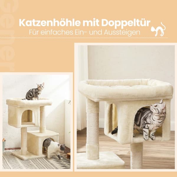 Kradsetræ, Feandrea PCT61W, 60x40x84 cm, Beige