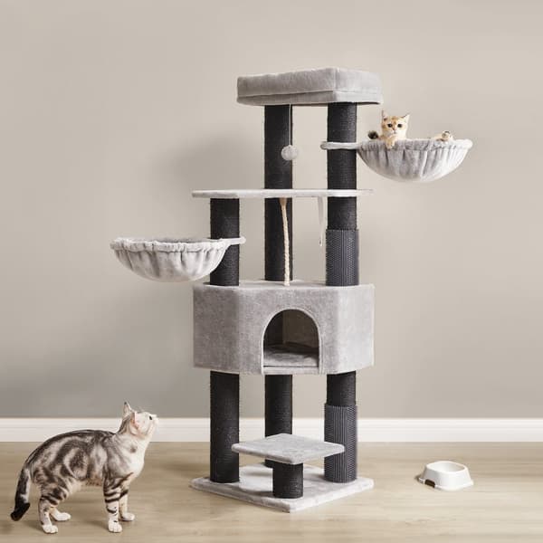 Naarmupuu, 50x50x160 cm, Pigeon Grey-Black