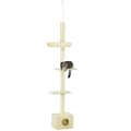 Miniatyrbillede 6 af 7: Rootz Scratching Tree Sisal Stem - Cat Tower - Activity Playhouse - Højdejusterbar - 4 niveauer - 40b x 31t x 230-260h cm