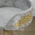 Miniatyrbild 7 av 10: Rootz Scratching Tree Cat Bed - Cat Basket - Play Ball - Mjuk plyschkomfort - 40 cm x 40 cm x 49 cm - Grå, brun