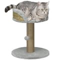Miniatyrbild 10 av 10: Rootz Scratching Tree Cat Bed - Cat Basket - Play Ball - Mjuk plyschkomfort - 40 cm x 40 cm x 49 cm - Grå, brun