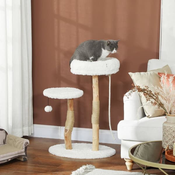 Rootz Scratch Tree Climbing Tree - Cat Tower - Cat Scratcher - Mysig säng - 58 cm x 40 cm x 85 cm