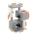 Miniatyrbillede 1 af 2: Multi-Level Katte Træ, Flere Hyggelige Lejligheder, Interaktive Kattelegetøj,AMT0237GY, L